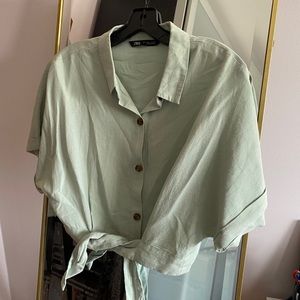 Pastel green blouse